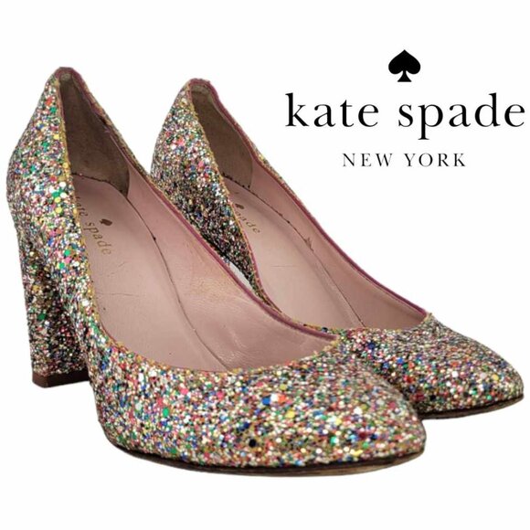 kate spade Shoes - Kate Spade New York Dani Too Glitter Pumps Sz 5.5 B - Multi-colored
